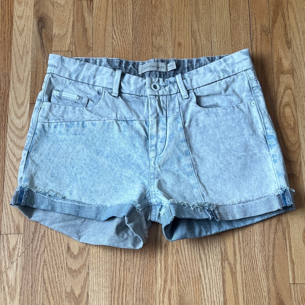 Calvin Klein Jeans Light Faded Wash Blue Denim Shorts